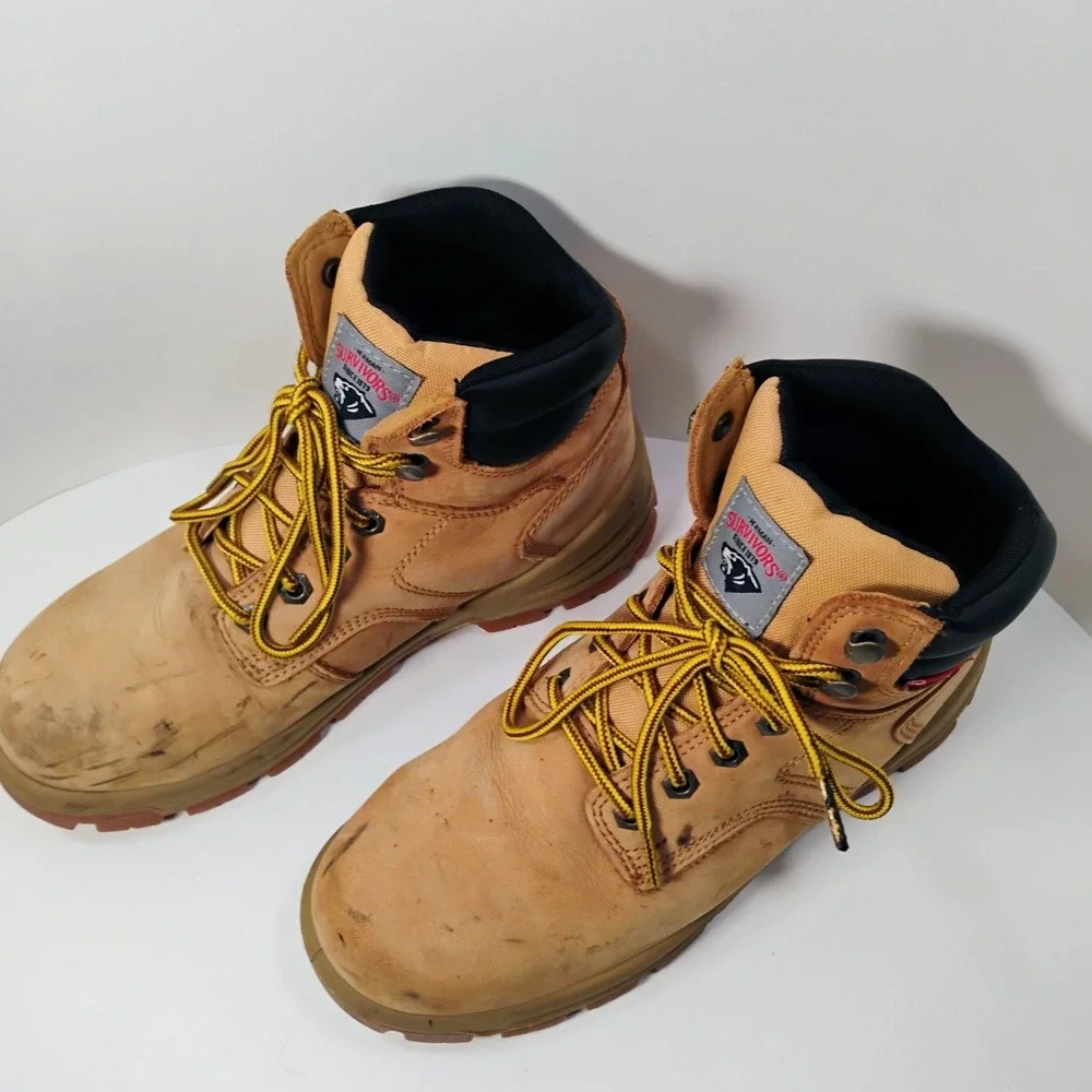 Herman Survivors Men's 6.5 Wide Tan Steel Toe Work Boots